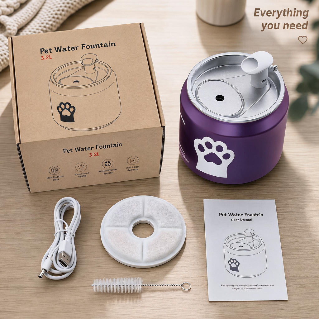 Hi kind Pet Water Fountain-Purple