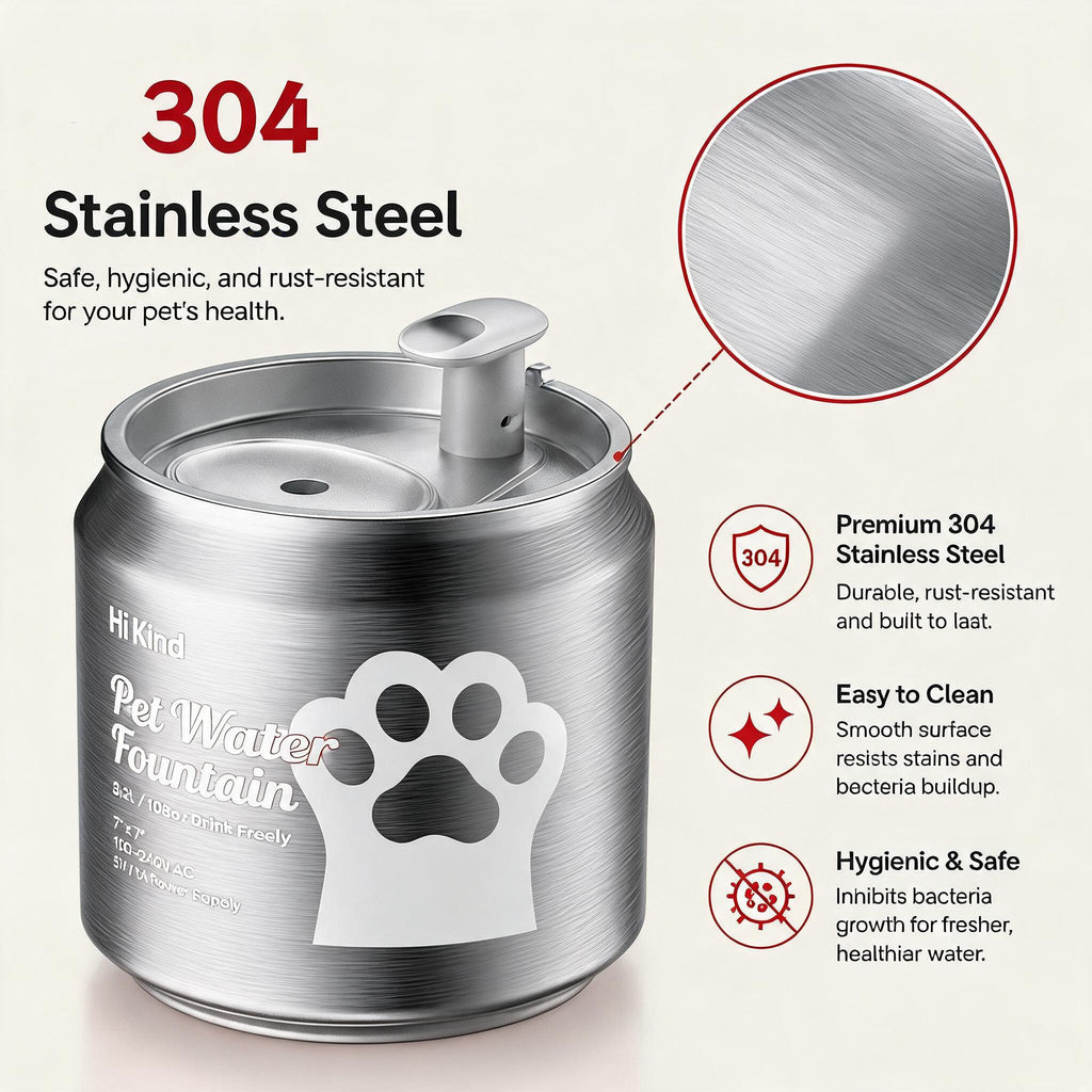 Hi kind Pet Water Fountain-Silver