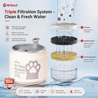 Hi kind Pet Water Fountain-White
