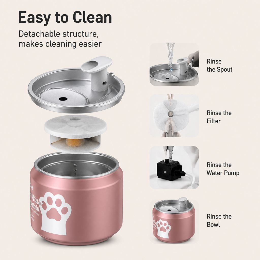 Hi kind Pet Water Fountain-Pink