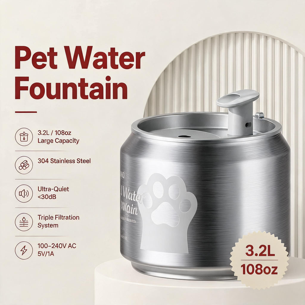 Hi kind Pet Water Fountain-Silver
