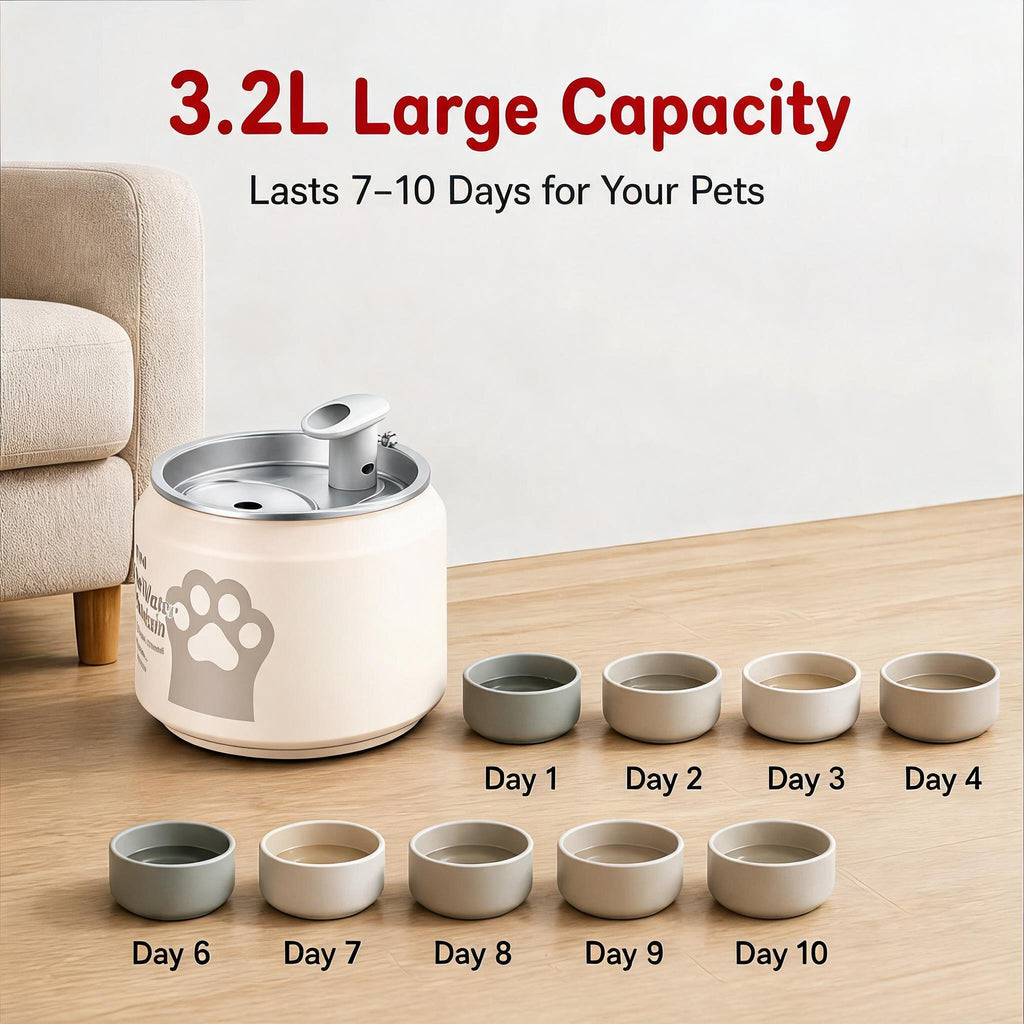 Hi kind Pet Water Fountain-White